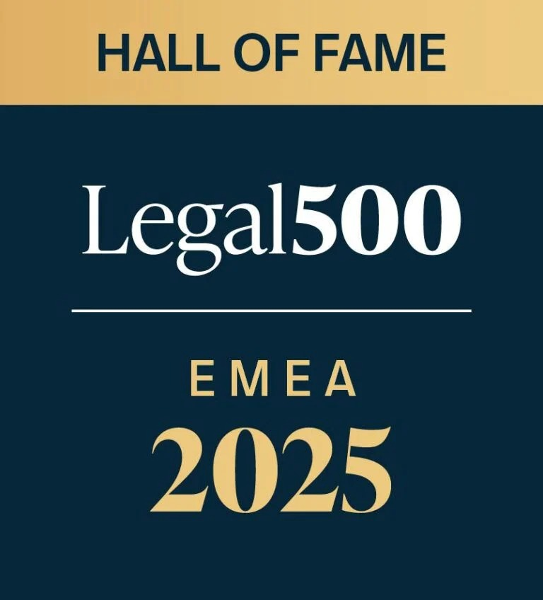 Hall Of Fame Legal500 EMEA 2025